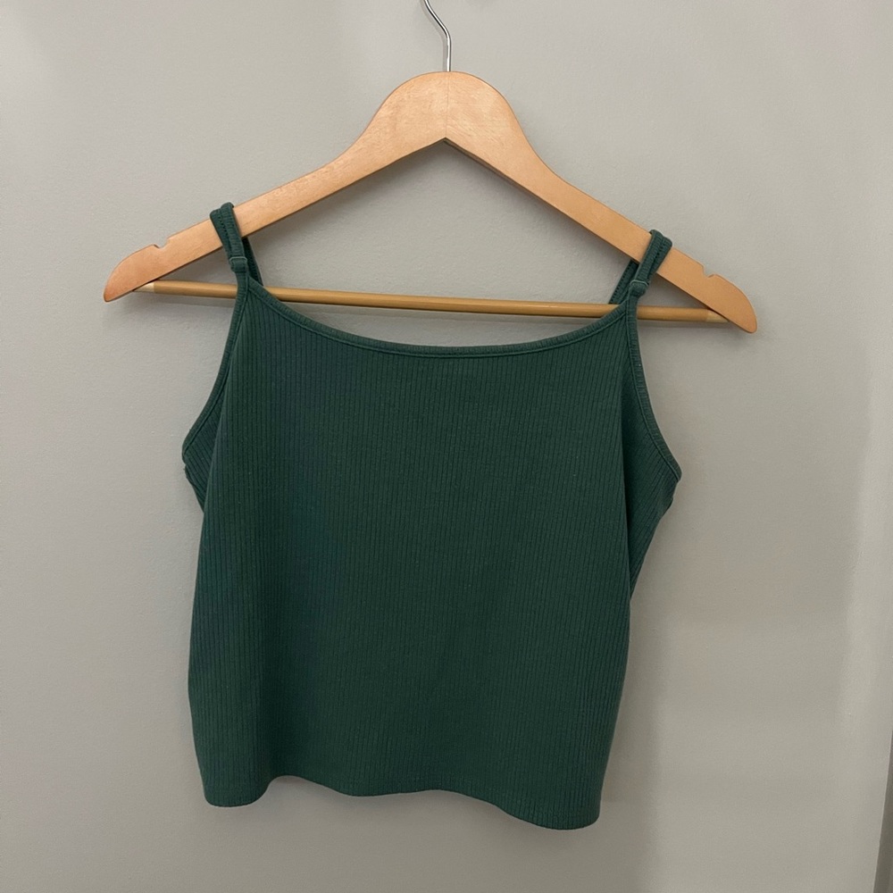 american eagle green cropped tank